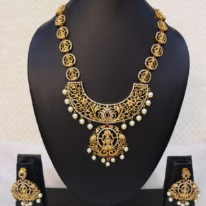 SWA09-Unique lakshmi haram with earrings