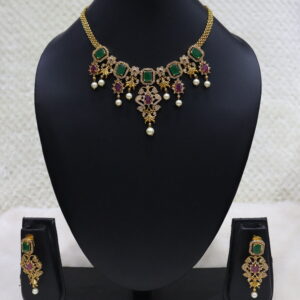 SWA24-Partywear neckset with earrings