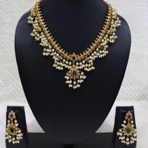 SWA26-Guttapusalu necklace with earrings