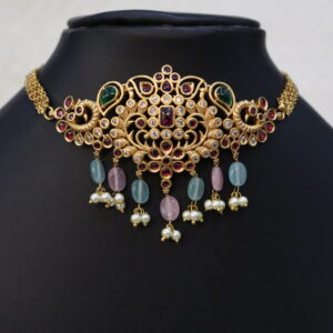 SWA37-Multicolour choker cum bajubandh