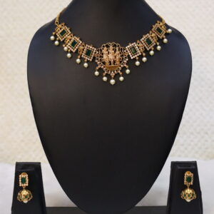 SWA46-Ram parivar necklace with earrings